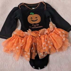 Koala Kids 1st Halloween ruffle onesie